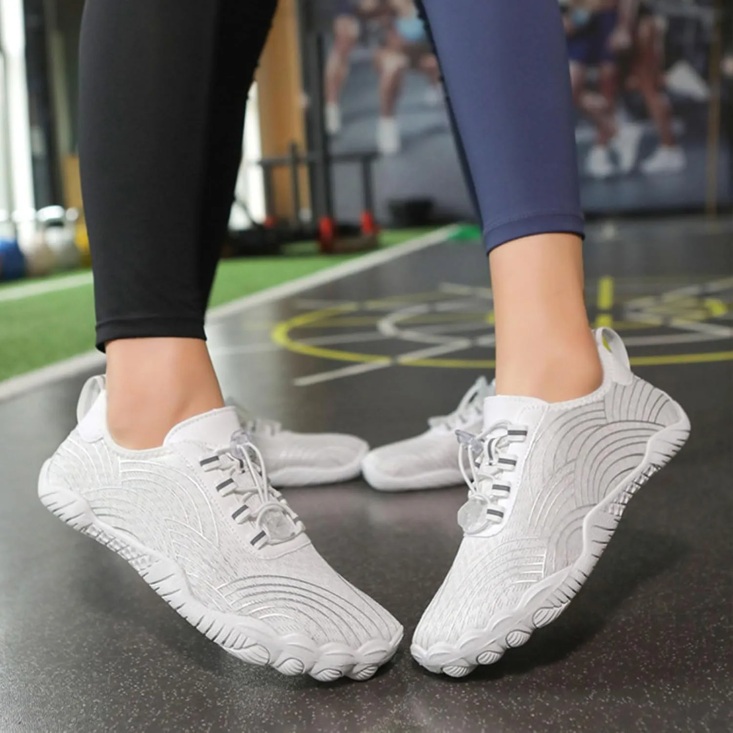 Hike Barefoot Shoes for Women Breathable Non-Slip Athletic Footwear Wide Toe Box Barefoot Grounding Shoes Beach Outdoor Running Sneakers Healthy Non-Slip Shoe Unisex