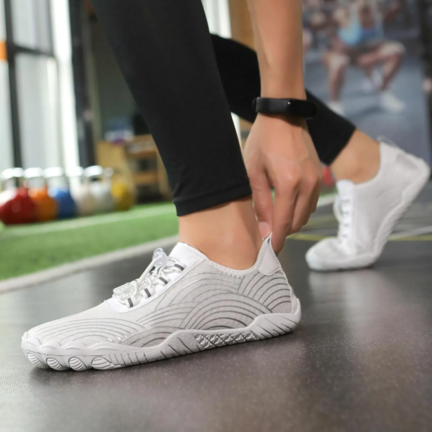 Hike Barefoot Shoes for Women Breathable Non-Slip Athletic Footwear Wide Toe Box Barefoot Grounding Shoes Beach Outdoor Running Sneakers Healthy Non-Slip Shoe Unisex