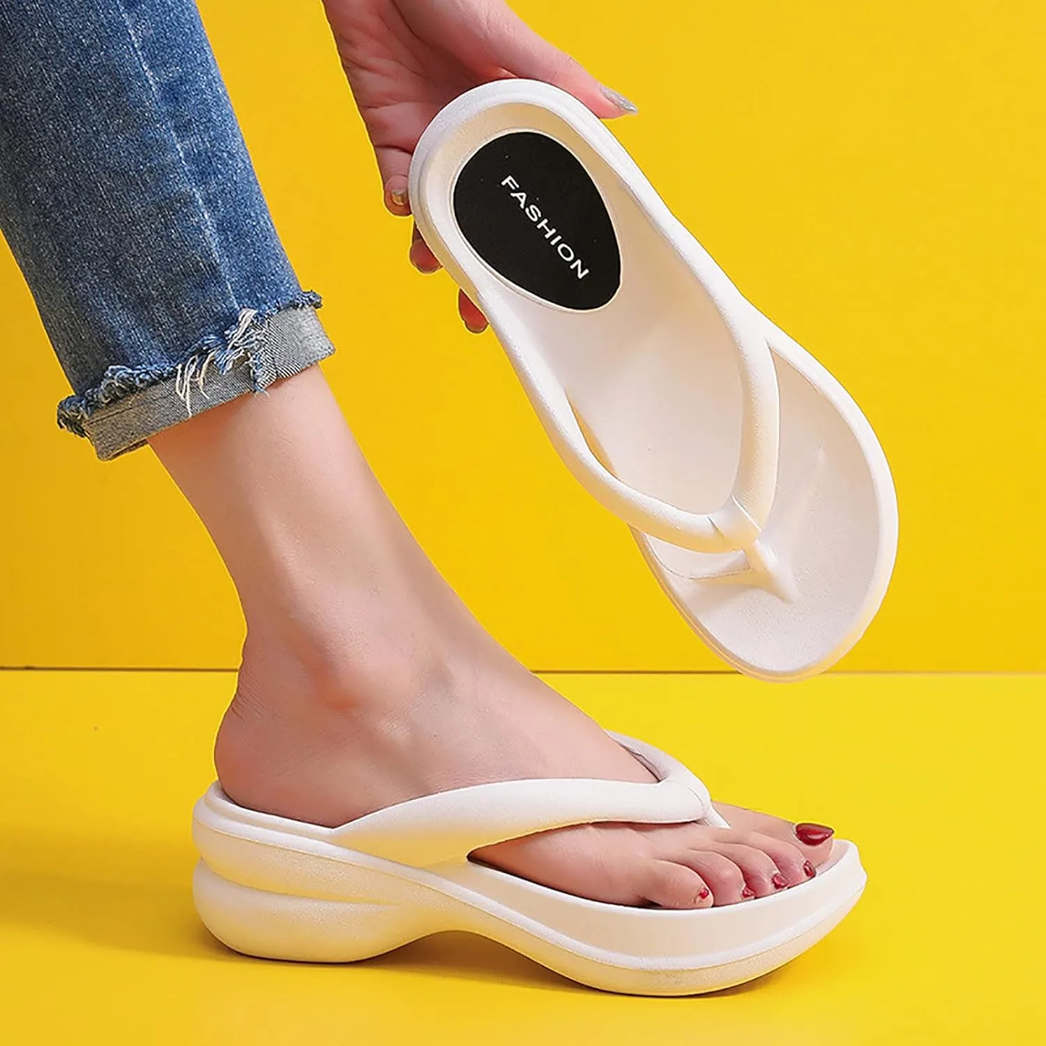 Indoor Slippers Non Slip Quick Drying Bathroom Slippers for Women Men Massage Pool Slides with Arch Support