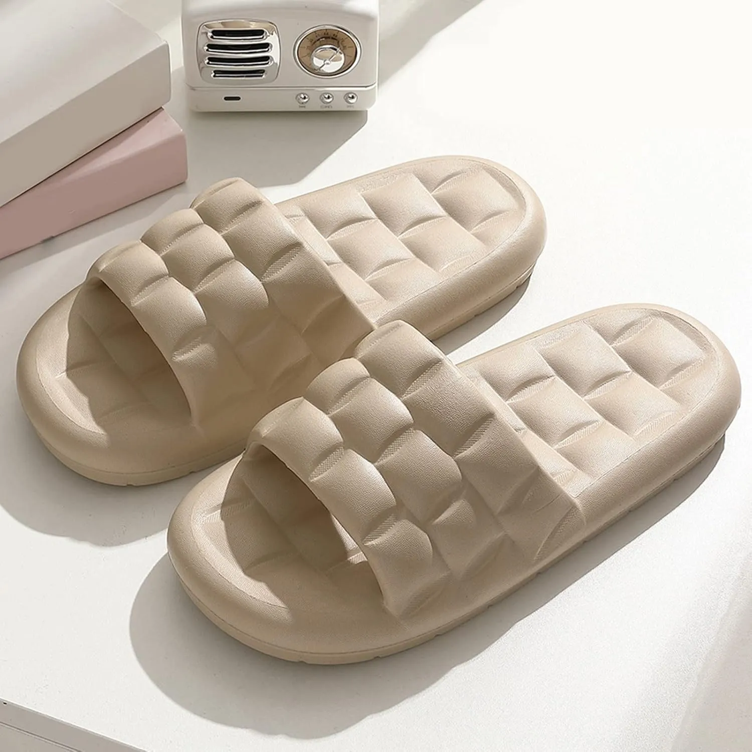 Indoor Slippers Shower Shoes for Living Room Pool Beach Spa Public Showers Non Slip Summer Bathroom Indoor House Slippers with Drain Holes