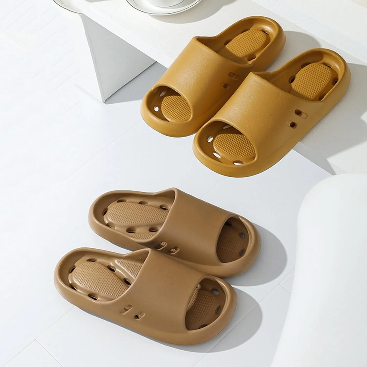 Indoor Slippers Waterproof Flip Flops for Men Shower Shoes for Living Room Pool Beach Spa Public Showers