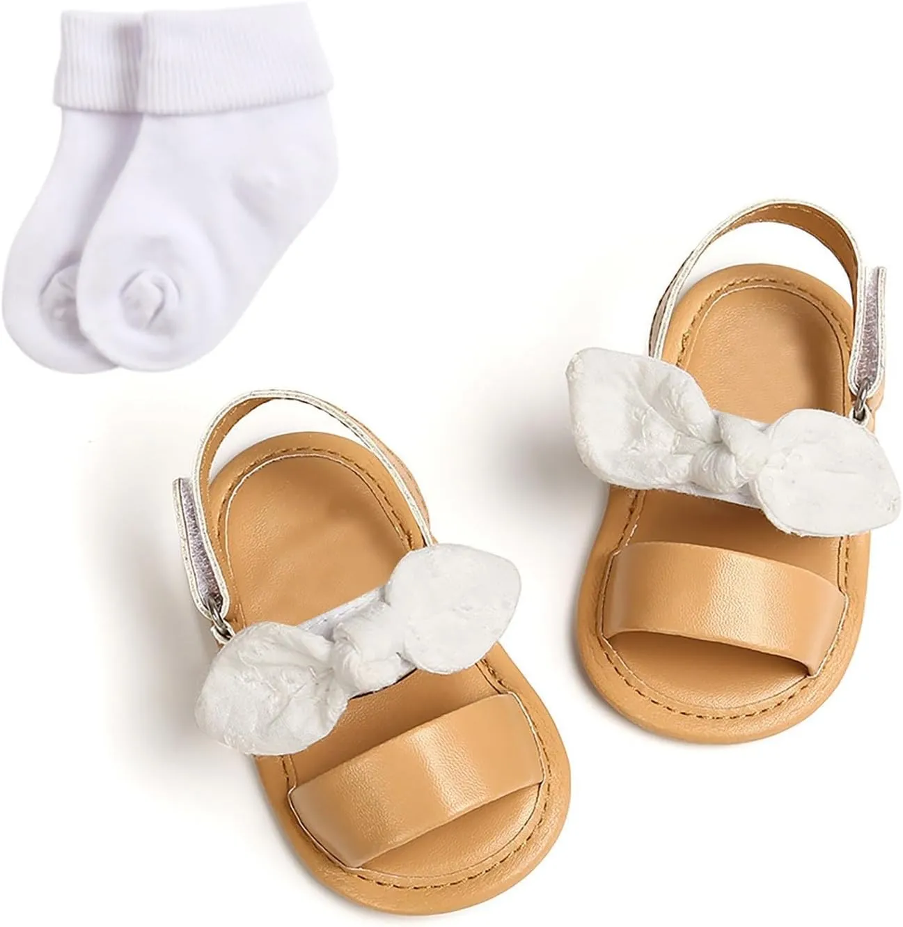 Infant Baby Shoes Boys And Girls Sandals Flat Soles Light Breathable Comfortable Hook Loop Bow With Kids Swim Shoes