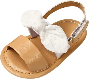 Infant Baby Shoes Boys And Girls Sandals Flat Soles Light Breathable Comfortable Hook Loop Bow With Kids Swim Shoes