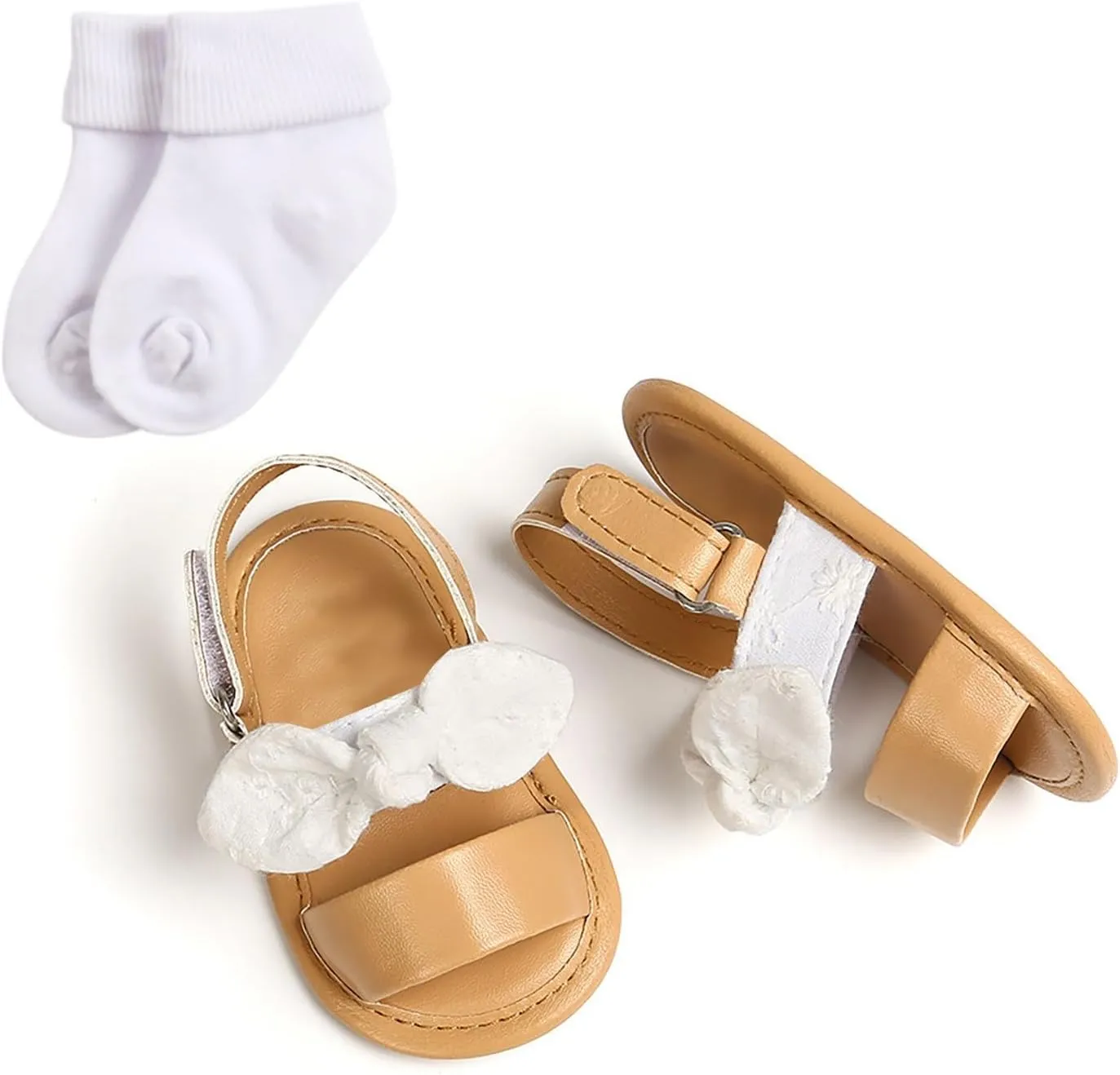 Infant Baby Shoes Boys And Girls Sandals Flat Soles Light Breathable Comfortable Hook Loop Bow With Kids Swim Shoes