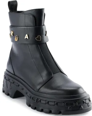 Karl Lagerfeld Paris Women's Latisha Everyday Lug Boot Combat