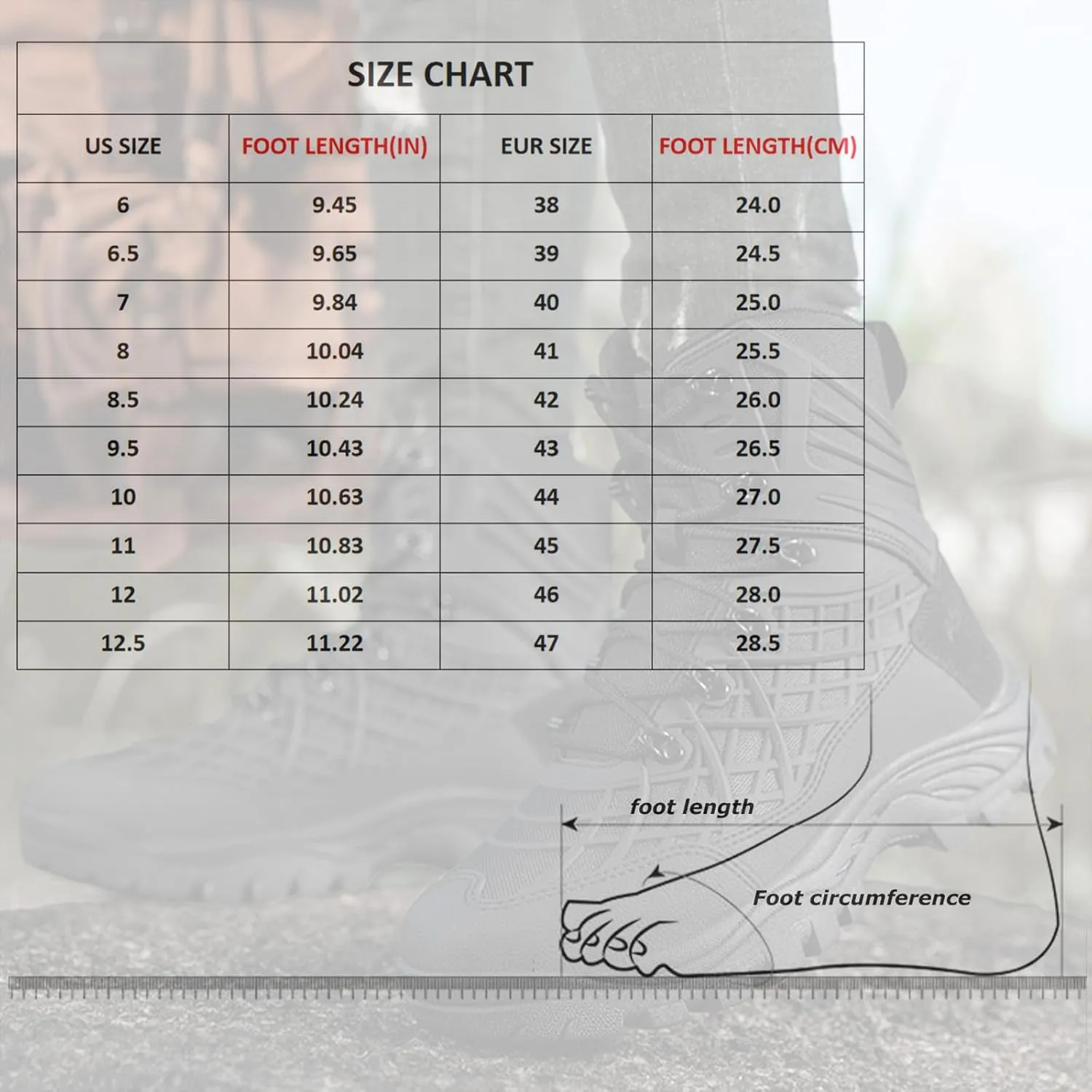 Kervaky Men's military boots, men's tactical boots, breathable and anti slip men's boots, high top shoes, hiking boots, combat boots