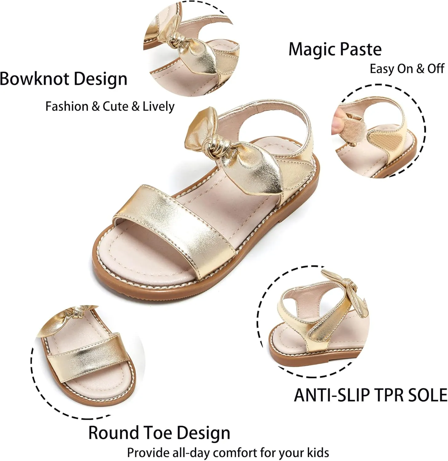 Kiderence Toddler Girls Sandals Little Girls Kids Shoes Girls Sandals Toddler