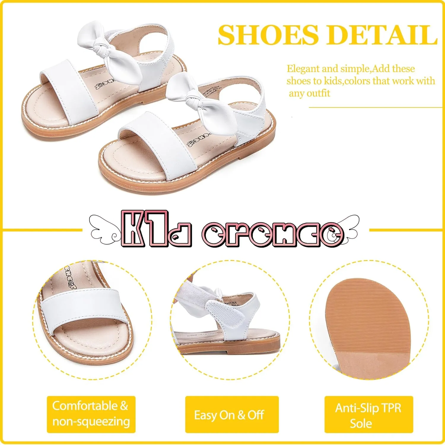 Kiderence Toddler Girls Sandals Little Girls Kids Shoes Girls Sandals Toddler