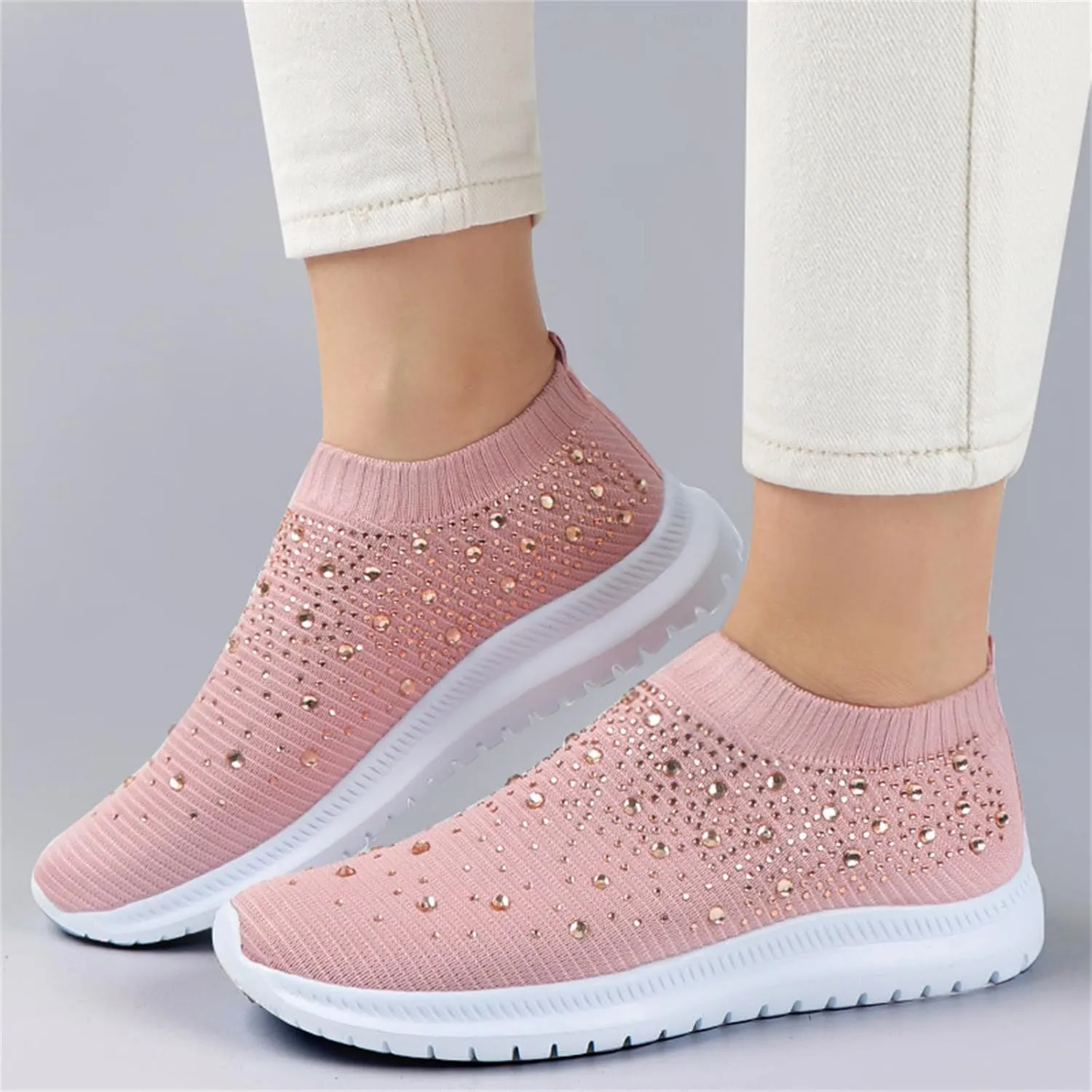 Ladmiple Shoes For Women Sneakers Slip On Walking Shoes Comfort Light Weight Mesh Gym Tennis Running Fashion Sneakers