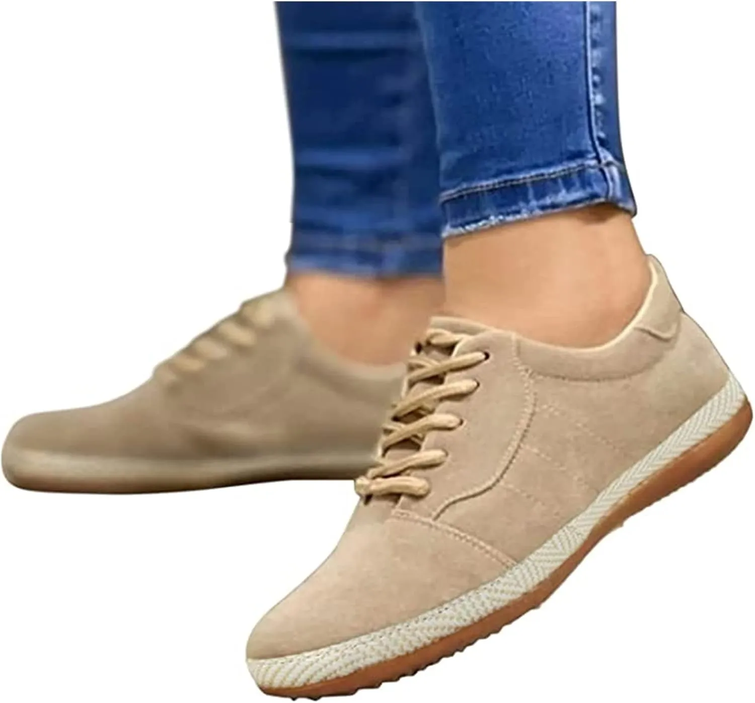 Ladmiple Shoes For Women Sneakers Slip Ons Lace ups Casual Leather Walking Shoes Summer Fashion Platform Flats Loafers