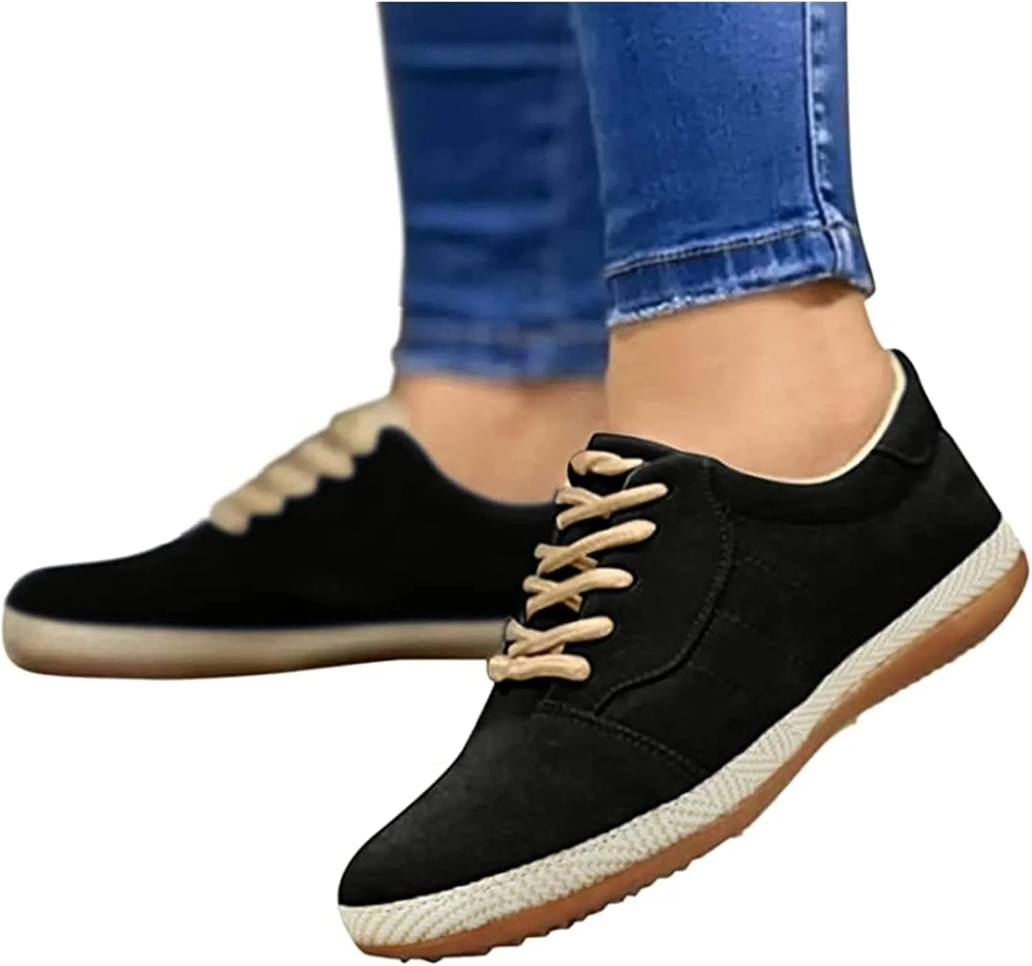 Ladmiple Shoes For Women Sneakers Slip Ons Lace ups Casual Leather Walking Shoes Summer Fashion Platform Flats Loafers