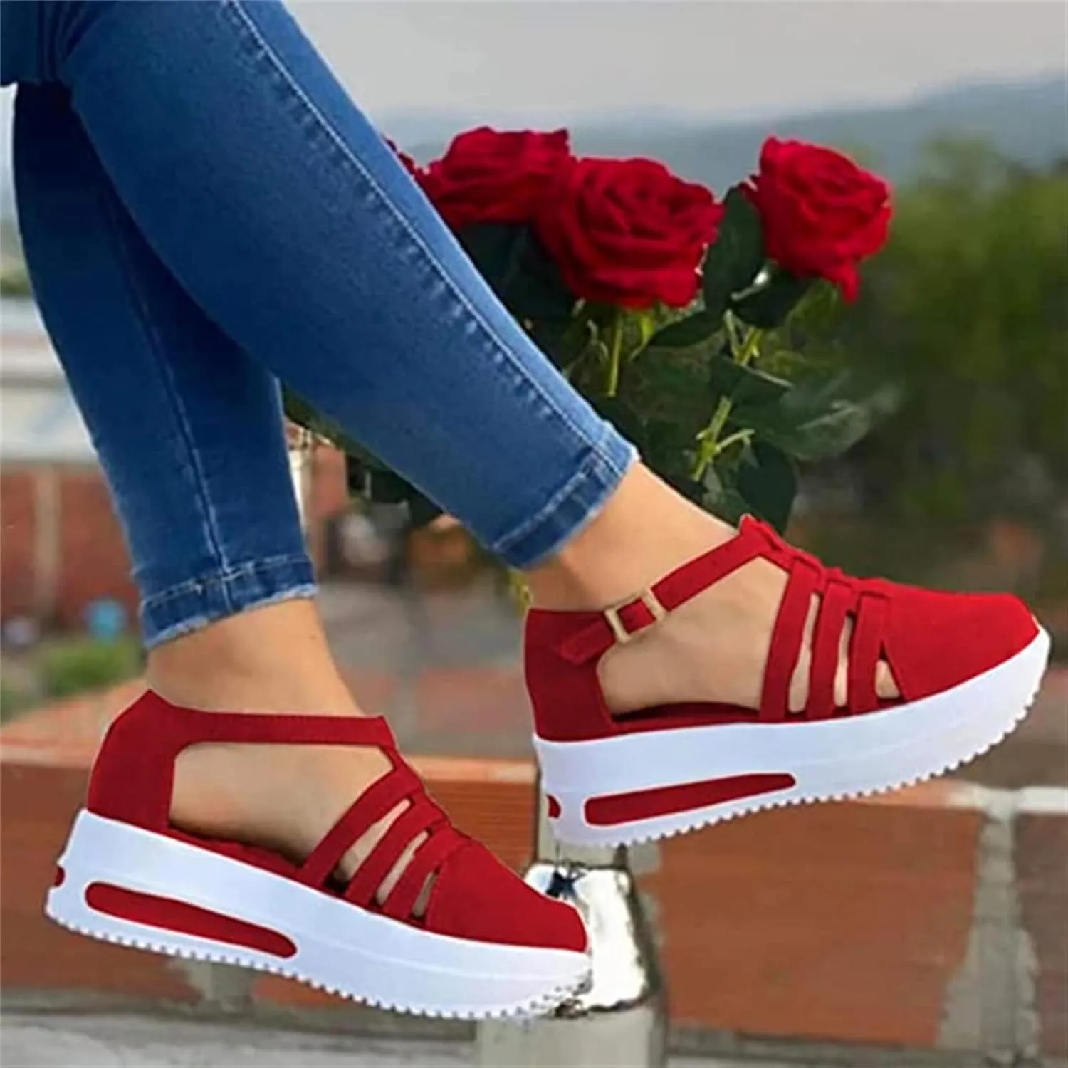 Ladmiple Sneakers For Women Comfortable Shoes Slip On Platform Shoes Fashion Dressy Casual Summer Walking Flats Loafers