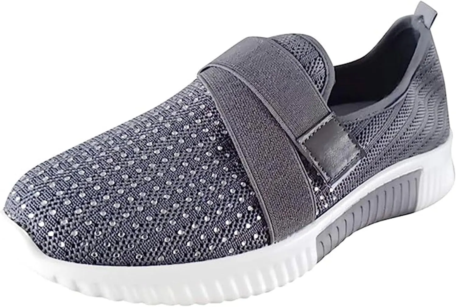 Ladmiple Tennis Shoes Womens Slip Ons Walking Shoes Casual Sneakers Mesh Lightweight Slip Resistant Comfortable Loafers
