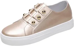 Ladmiple Womens Shoes Dressy Casual Loafers Leather Lace ups Walking Shoes Fashion Slip On Comfortable Platform Sneakers