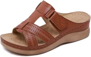 Lausiuoe Comfortable Orthopedic Sandals For Women Dressy Summer Walking Orthotic Flip Flops For Flat Feet with Arch Support