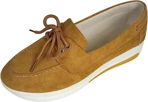 Lausiuoe Flats Shoes Women Comfortable Loafers Women's Slip on Canvas Shoes Low Top Sneakers Non Slip Fashion Casual Fall Classic Lightweight Soft Comfort Breathable Walking Flat Loafers