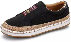 Lausiuoe Sneakers For Women Walking Shoes Comfortable Canvas Sneakers Low Top Fashion Casual Soft Non-Slip Flat Loafers