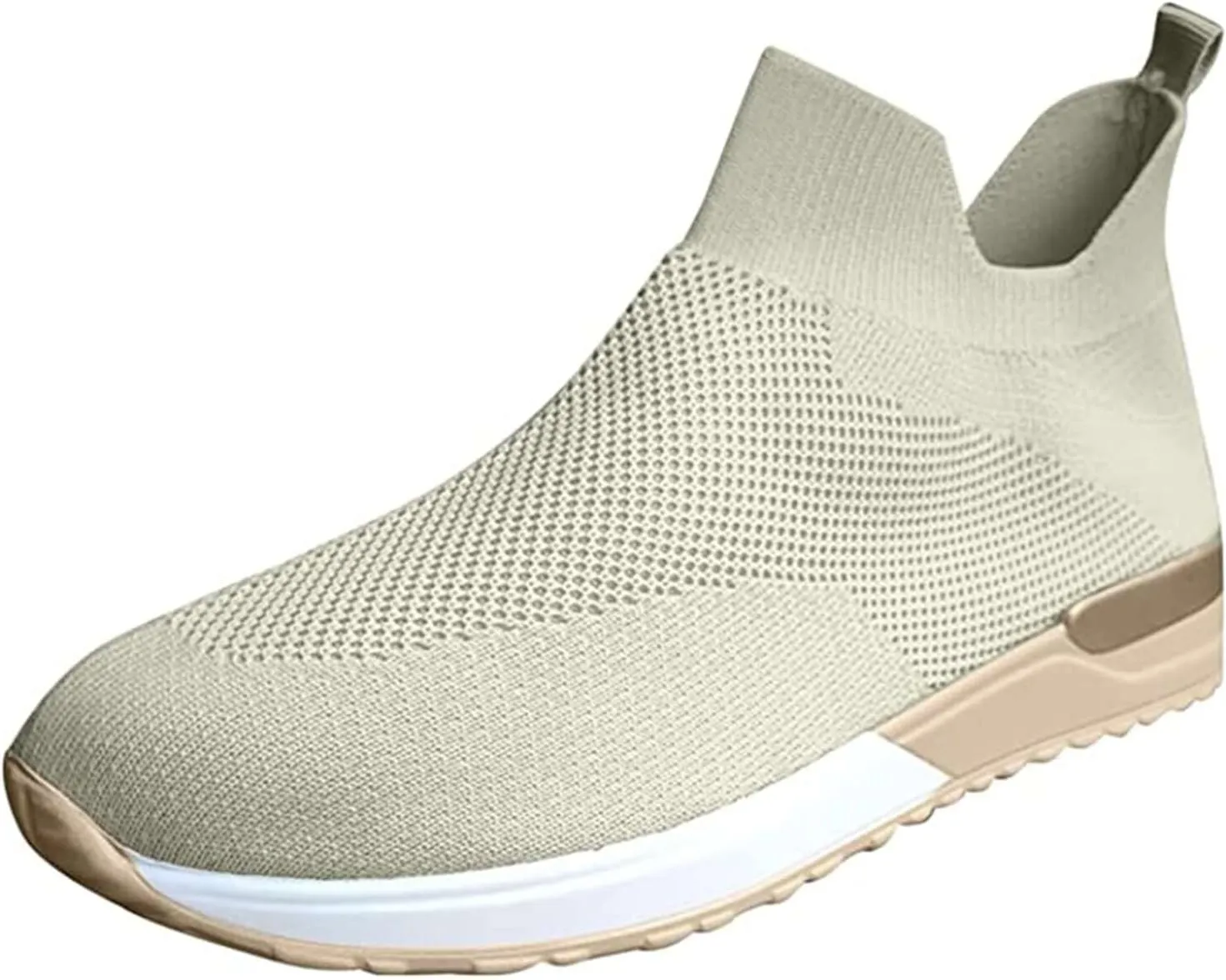Lausiuoe Sneakers For Women Walking Shoes Slip On Comfort Light Weight Mesh Tennis Shoes Casual Sneakers for Gym Work