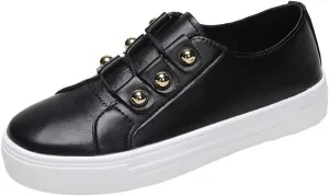 Lausiuoe Women's Fashion Sneakers Size 12 Women Comfortable Casual Fashion Sneakers Walking Shoes Classic Fall Lightweight Soft Breathable Slip On Low Top Canvas Flat Loafers