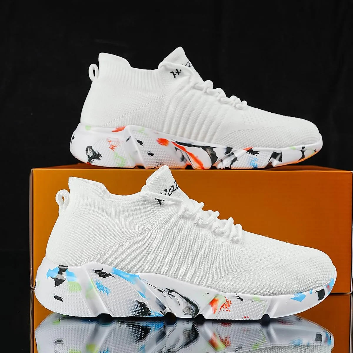 LIBINXIF Womens & Mens Light Breathable Fashion Slip Resistant Sneakers - Comfortable Walking & Running Shoes