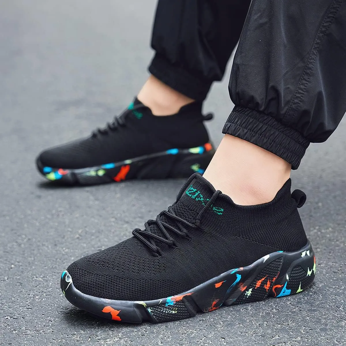 LIBINXIF Womens & Mens Light Breathable Fashion Slip Resistant Sneakers - Comfortable Walking & Running Shoes