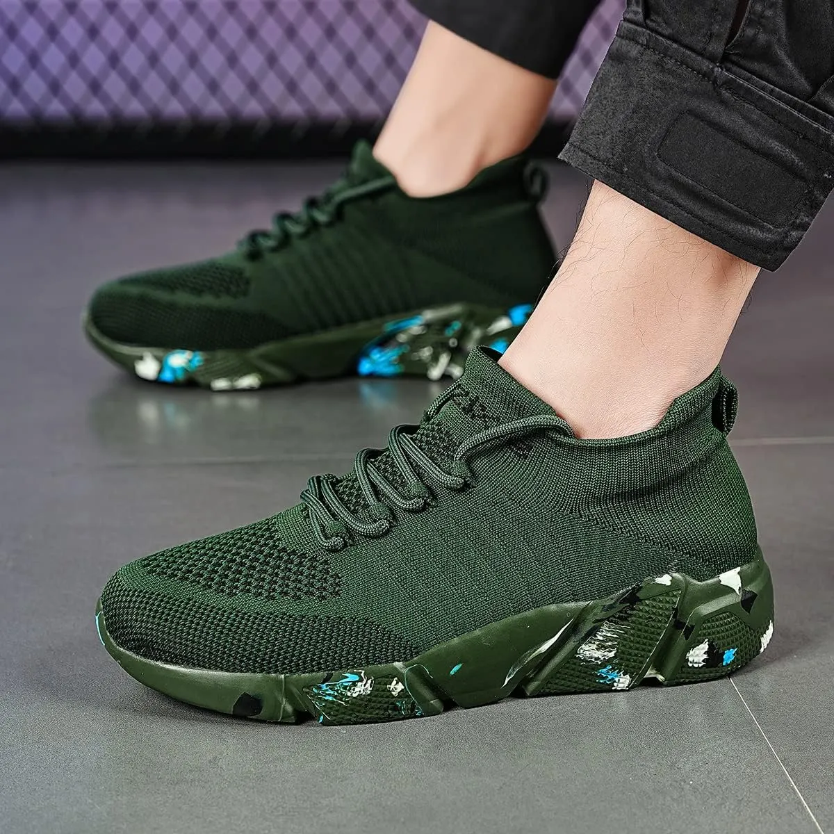 LIBINXIF Womens & Mens Light Breathable Fashion Slip Resistant Sneakers - Comfortable Walking & Running Shoes
