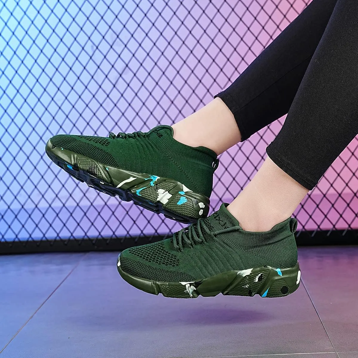 LIBINXIF Womens & Mens Light Breathable Fashion Slip Resistant Sneakers - Comfortable Walking & Running Shoes