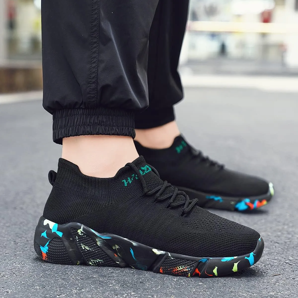 LIBINXIF Womens & Mens Light Breathable Fashion Slip Resistant Sneakers - Comfortable Walking & Running Shoes