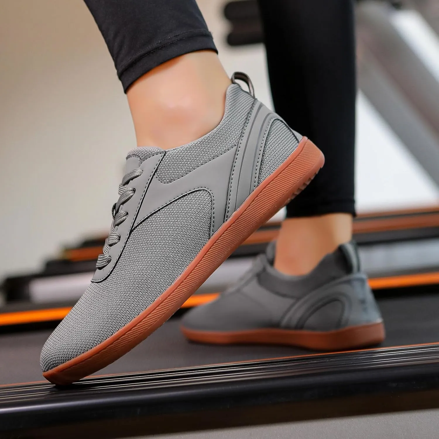 Lightweight Arch Support Sneakers for Men Lace Up Comfortable Light-Weight Shoe Men's Breathable Barefoot Shoes