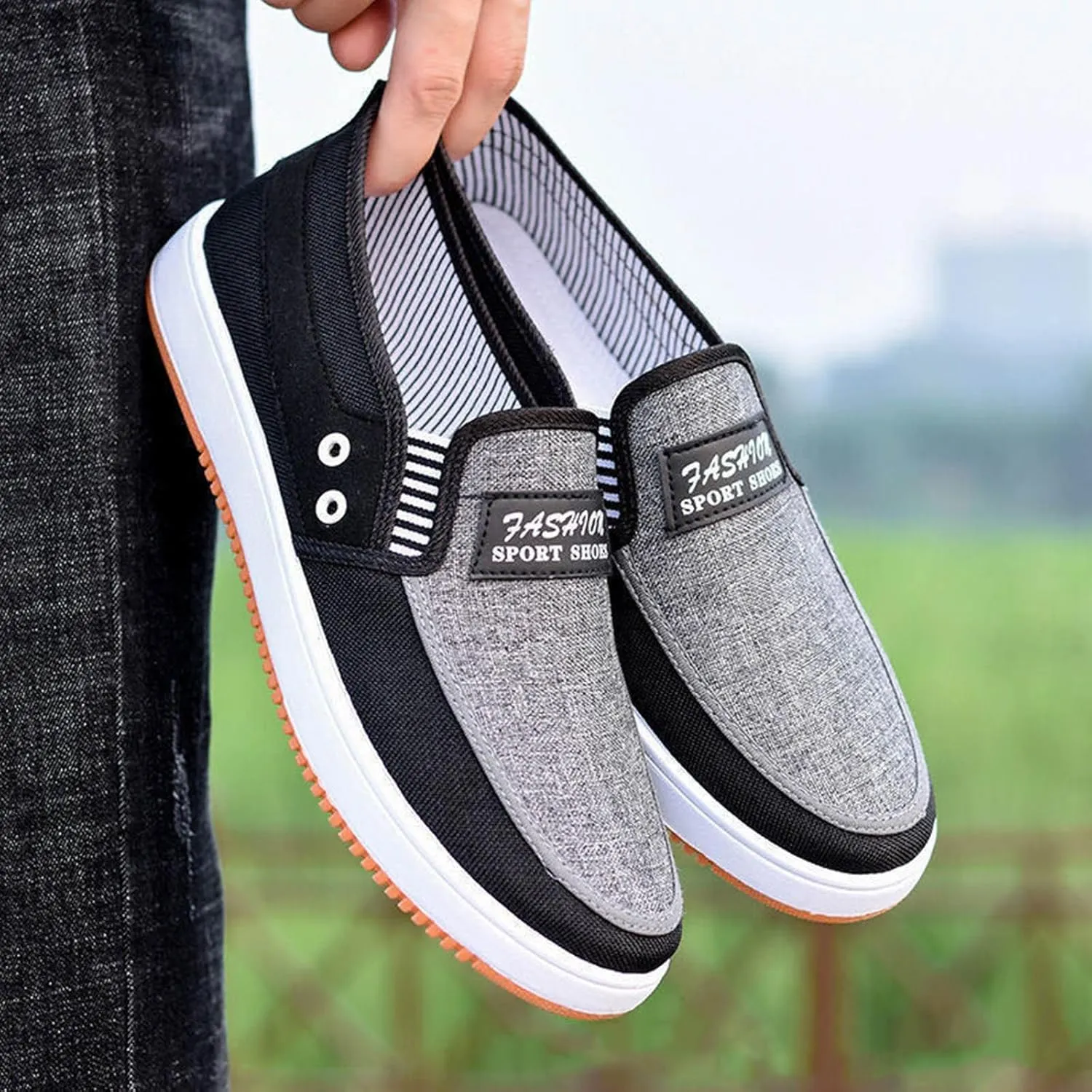 Lightweight Non Slip Sneakers for Men Athletic Gym Tennis Shoe for Men Comfortable & Light-Weight Stretch Shoes