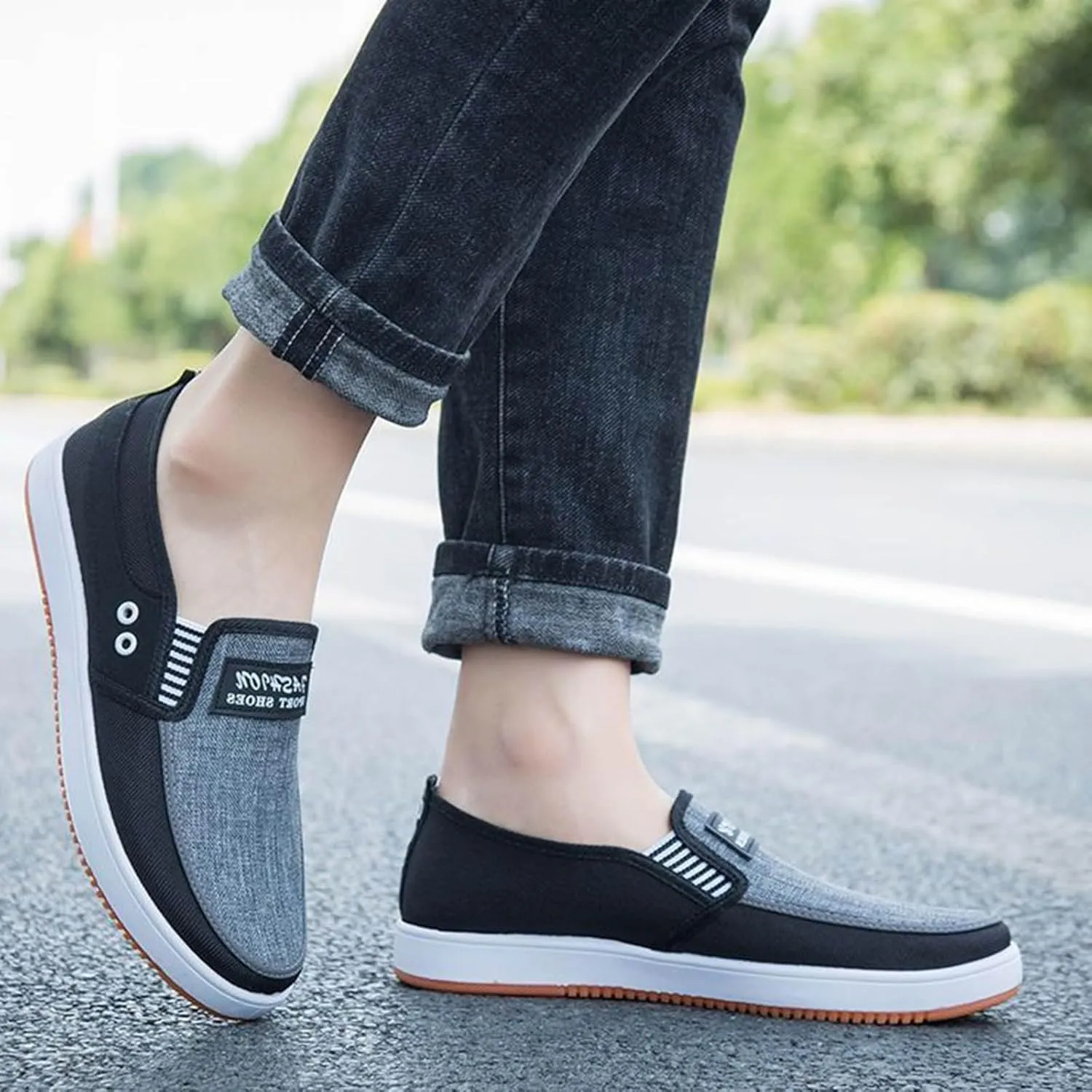 Lightweight Non Slip Sneakers for Men Athletic Gym Tennis Shoe for Men Comfortable & Light-Weight Stretch Shoes