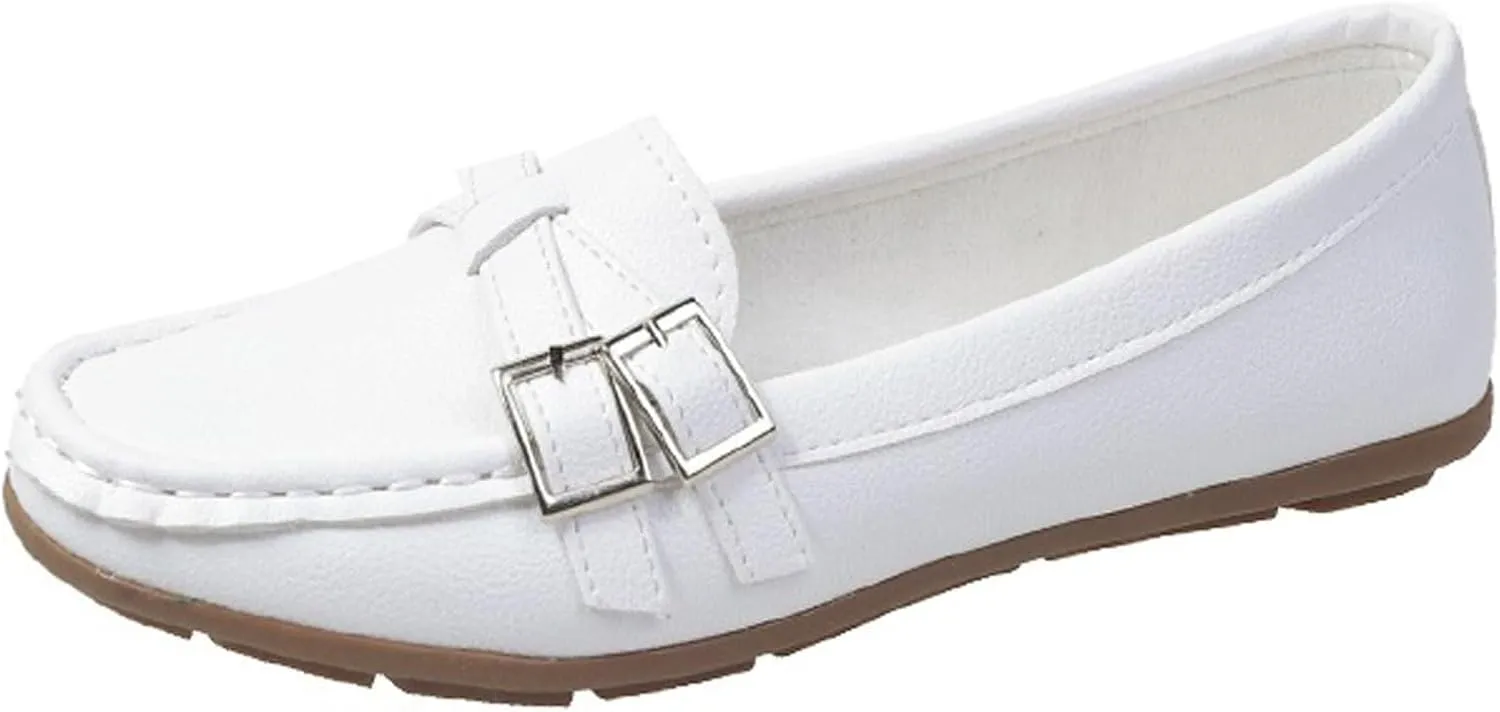 Loafers for Women Women's Black Casual Flat Shoes Comfortable Stylish Everyday Footwear