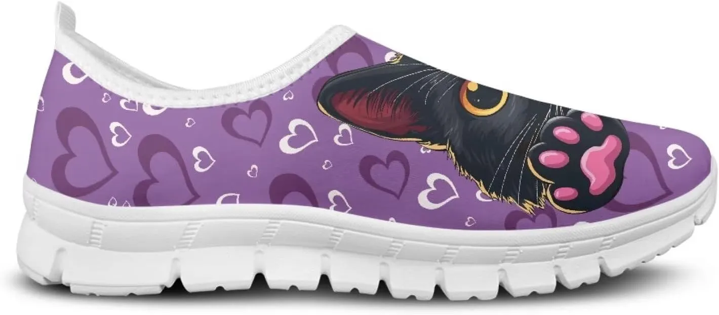 Low-Top Slip Ons Women's Casual Sneakers Non Slip Soft Loafers Comfortable Walking Shoe Fashion Sneakers White Sole Size 5.5-11.5