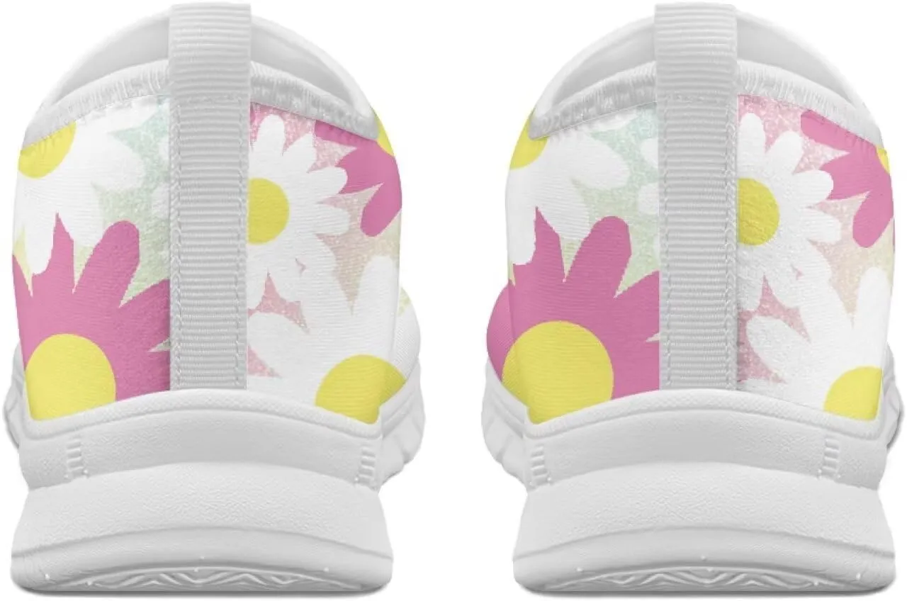 Low-Top Slip Ons Women's Casual Sneakers Non Slip Soft Loafers Comfortable Walking Shoe Fashion Sneakers White Sole Size 5.5-11.5