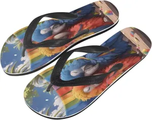 Men American Flag Flip Flop Sandal, Daisy Classic Thongs Sandals for Beach Men's Comfortable Flip Flops Sandals