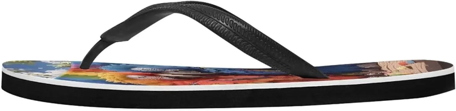 Men American Flag Flip Flop Sandal, Daisy Classic Thongs Sandals for Beach Men's Comfortable Flip Flops Sandals