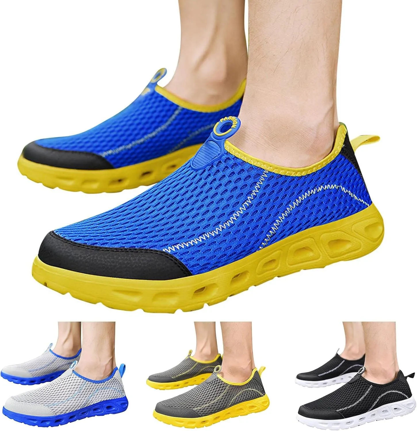 Men Sports Shoes Spring and Summer Fashionable New Pattern Mesh Breathable Comfortable Non Slip Soft Sole Sneaker