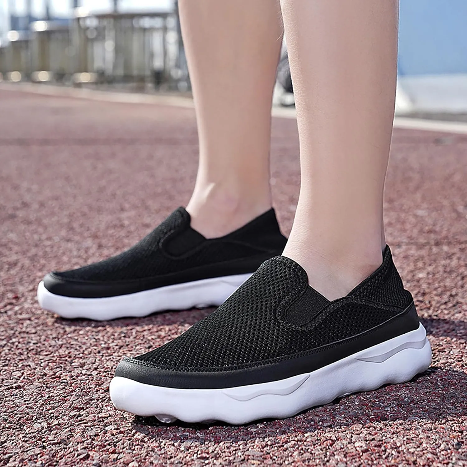 Men's Arch Support Insole Shoes Comfortable Breathable Slip On Sneaker Comfortable & Light-Weight Stretch Shoes