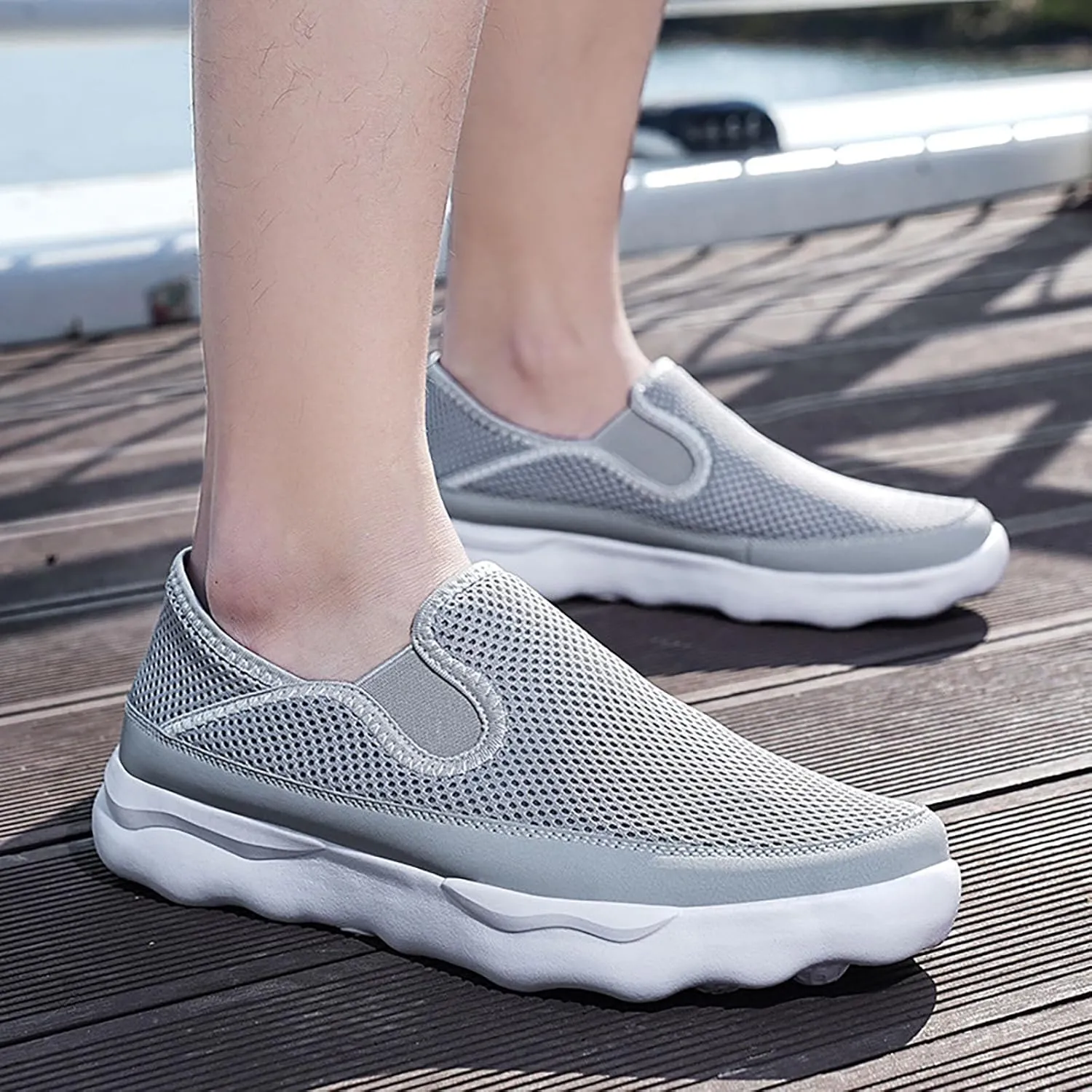 Men's Arch Support Insole Shoes Comfortable Breathable Slip On Sneaker Comfortable & Light-Weight Stretch Shoes
