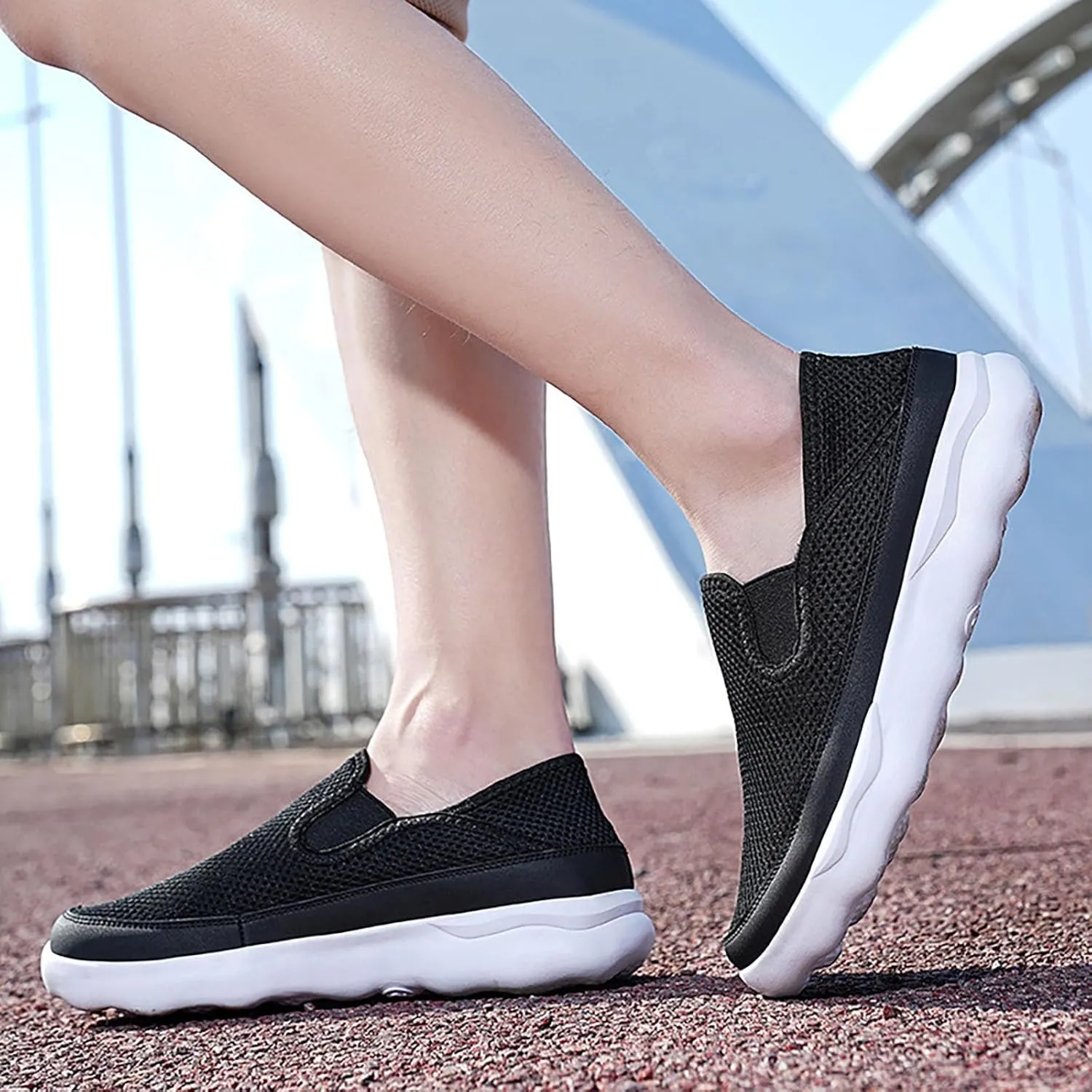 Men's Arch Support Insole Shoes Comfortable Breathable Slip On Sneaker Comfortable & Light-Weight Stretch Shoes