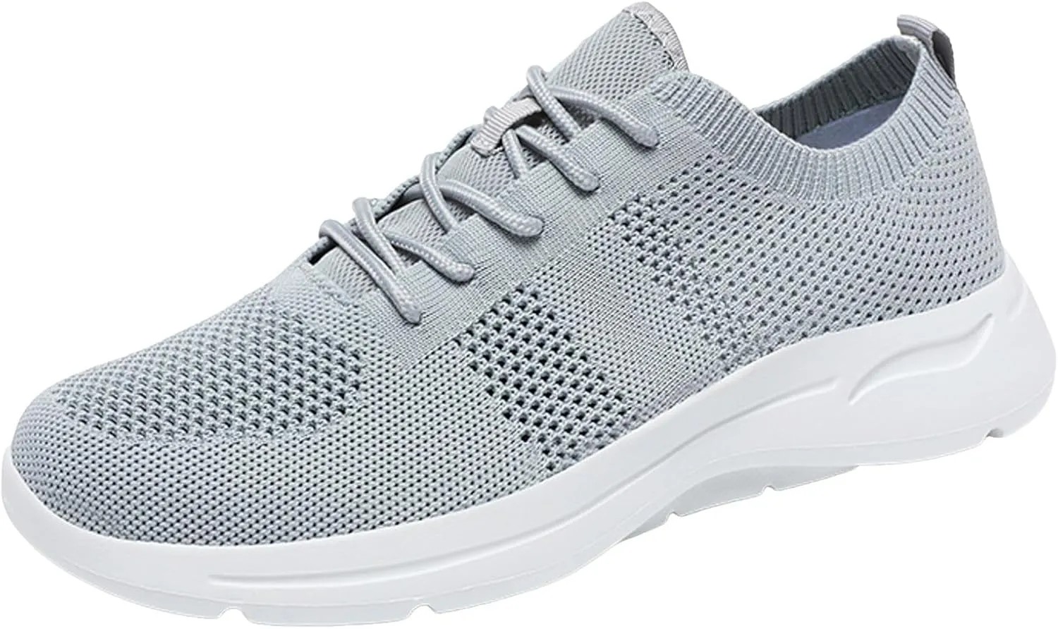 Men's Breathable Stretch Workout Shoes Lace Up Comfortable Light-Weight Shoe Athletic Fashion Sneakers for Men