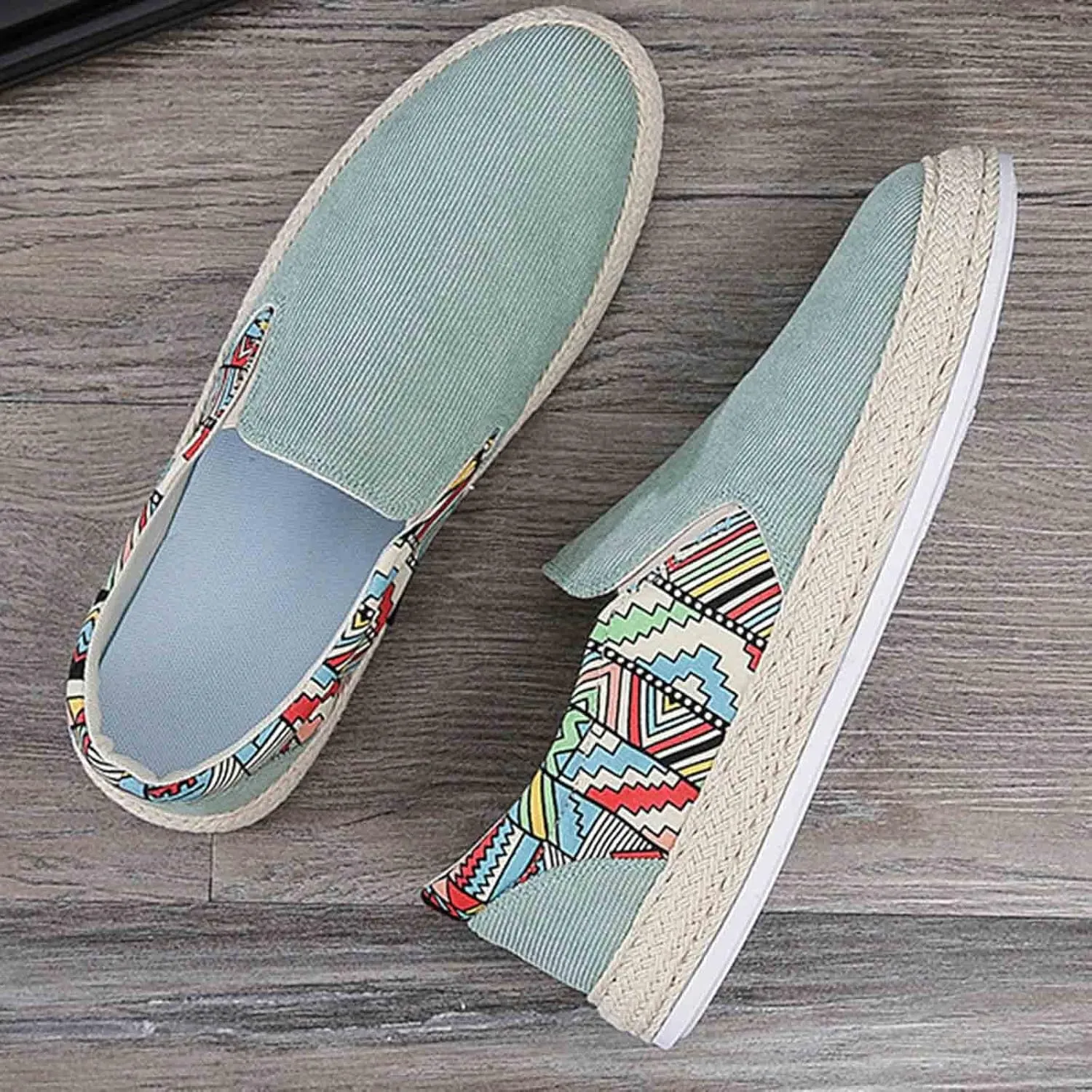Men's Casual Low Boots Canvas Slip On Shoes in Spring and Summer Men Casual Driving Shoes