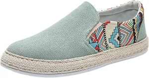 Men's Casual Low Boots Canvas Slip On Shoes in Spring and Summer Men Casual Driving Shoes