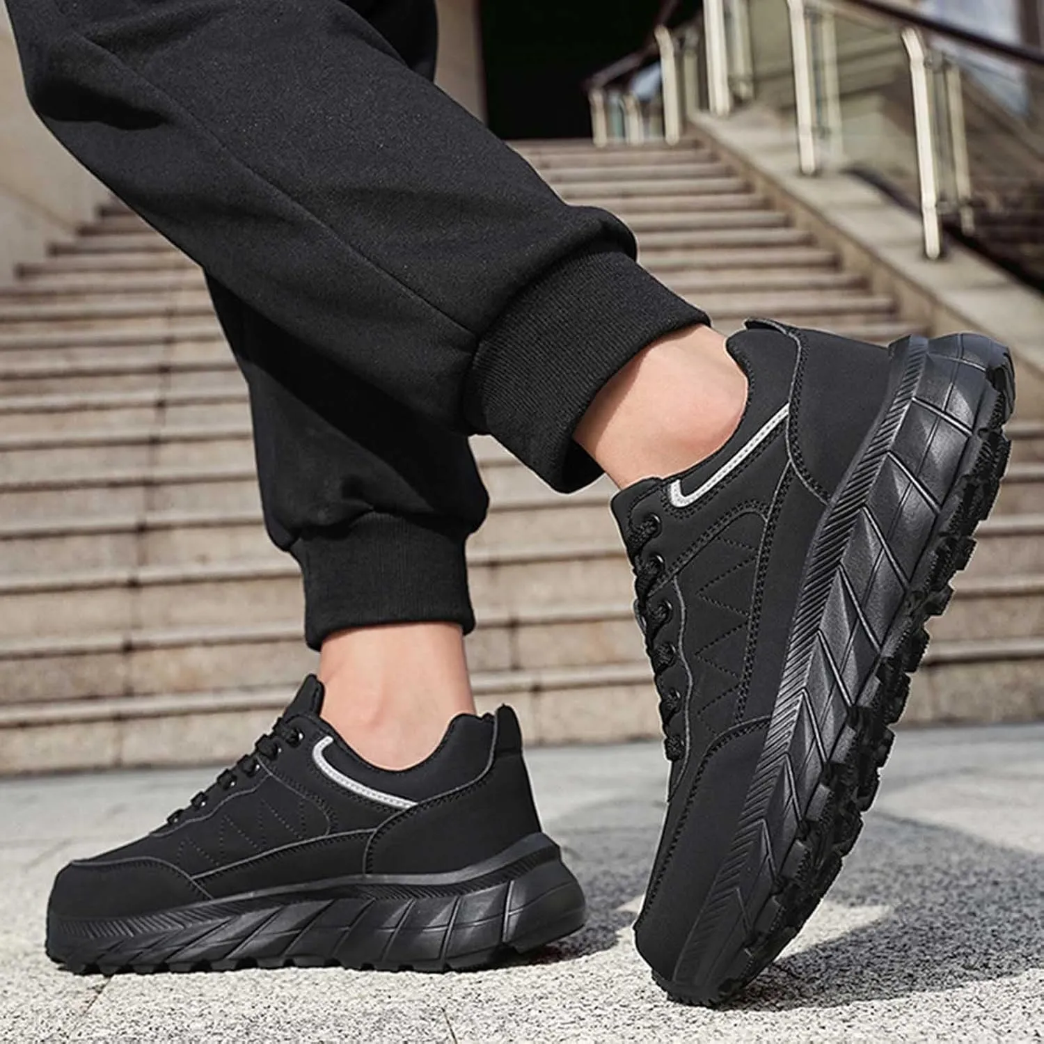 Mens Fashion Sneakers Casual Thick Sole Walking Running Shoes Comfortable Tennis Shoes Round Toe Non Slip Summer Spring Men Sneaker for Hiking