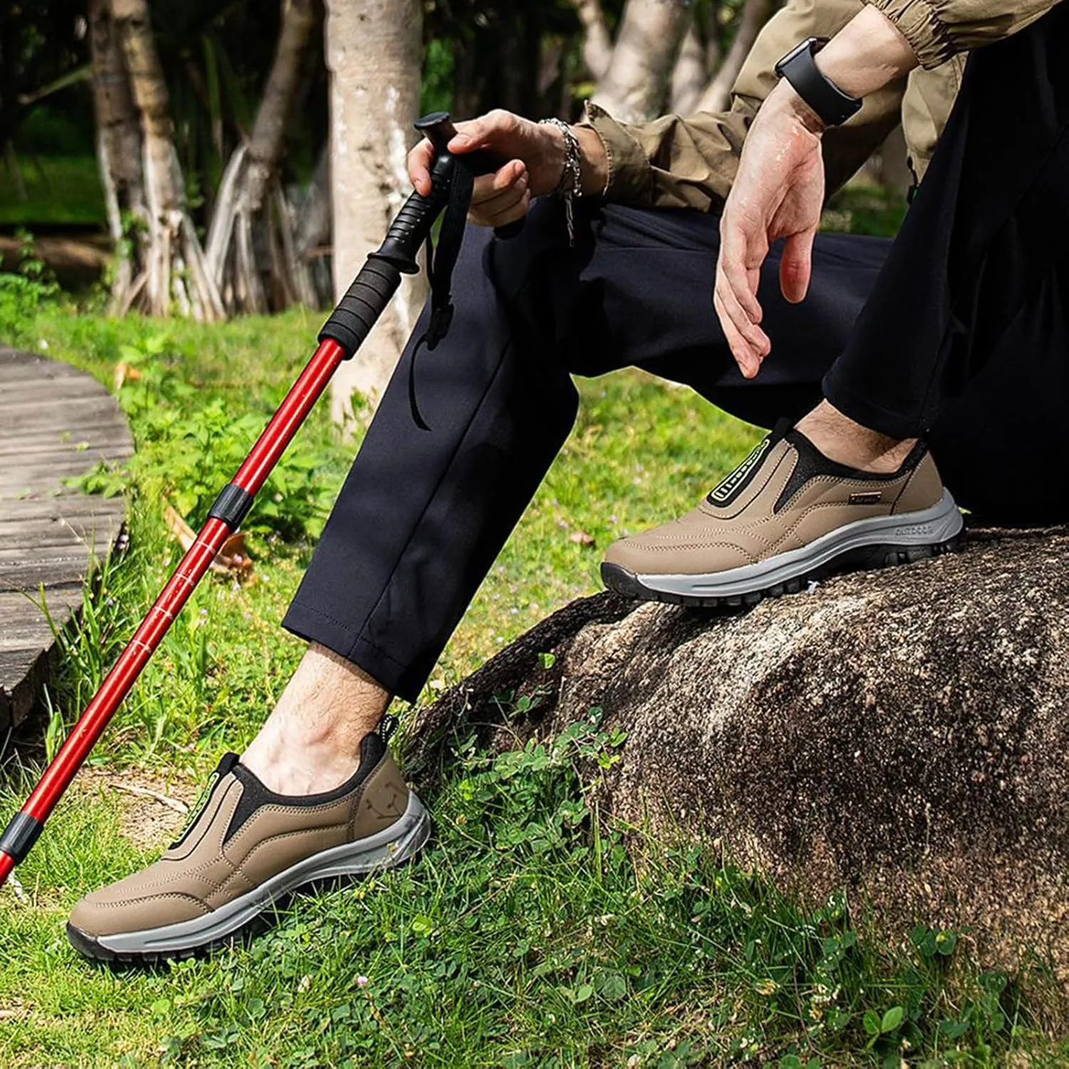Men's Foreign Trade Mountaineering Shoes Men's Spring and Outdoor Slip Off Sneaker Shoes for Men Fashion