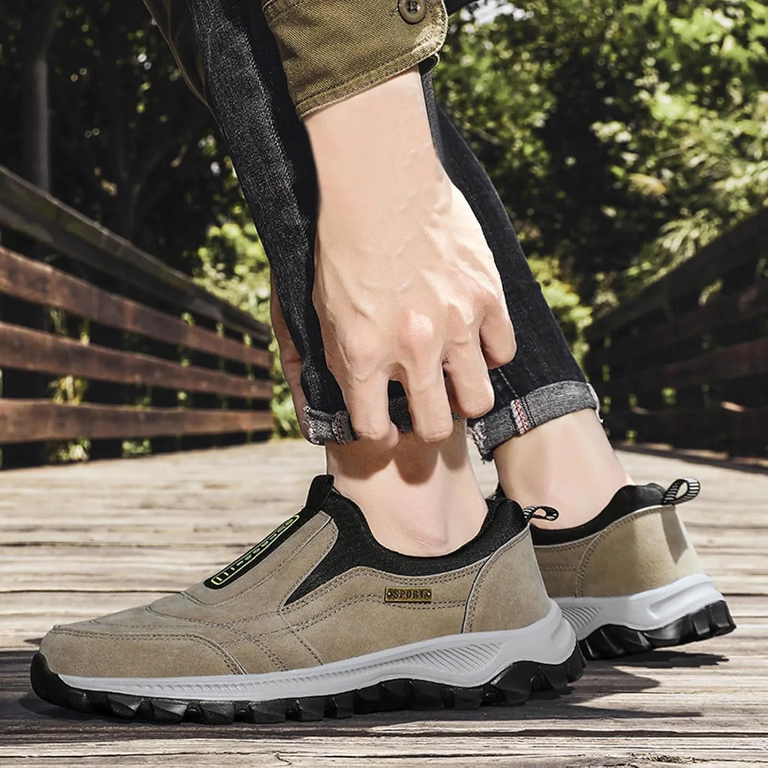 Men's Foreign Trade Mountaineering Shoes Men's Spring and Summer Outdoor Slip Off Shoes Rack Sneaker