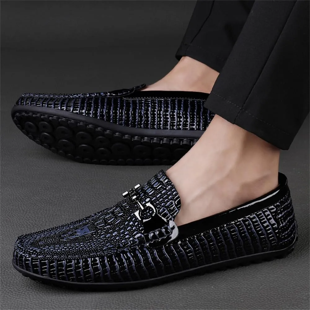 Men's Genuine Leather Loafer Shoes Retro Fashion Slip on Soft Breathable Walking Driving Shoes