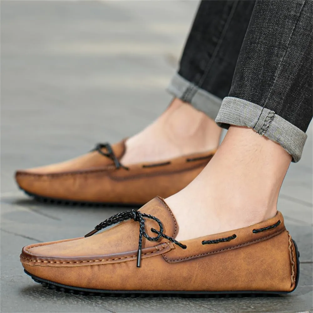 Men's Genuine Leather Loafers Fashion Slip on Casual Shoes Comfort Soft Driving Shoes for Men