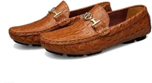 Mens' Leather Loafers Slip-Ons Casual Driving Flat Walking Moccasin Business Boat Shoes Fashion Slipper