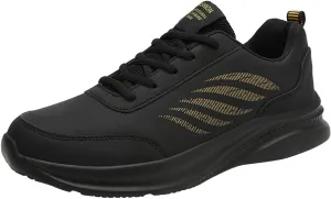 Men's Lightweight Cushion Sneakers Breathable and Light Outdoor Comfy Walking Shoe Casual Elderly Lace Up Shoes